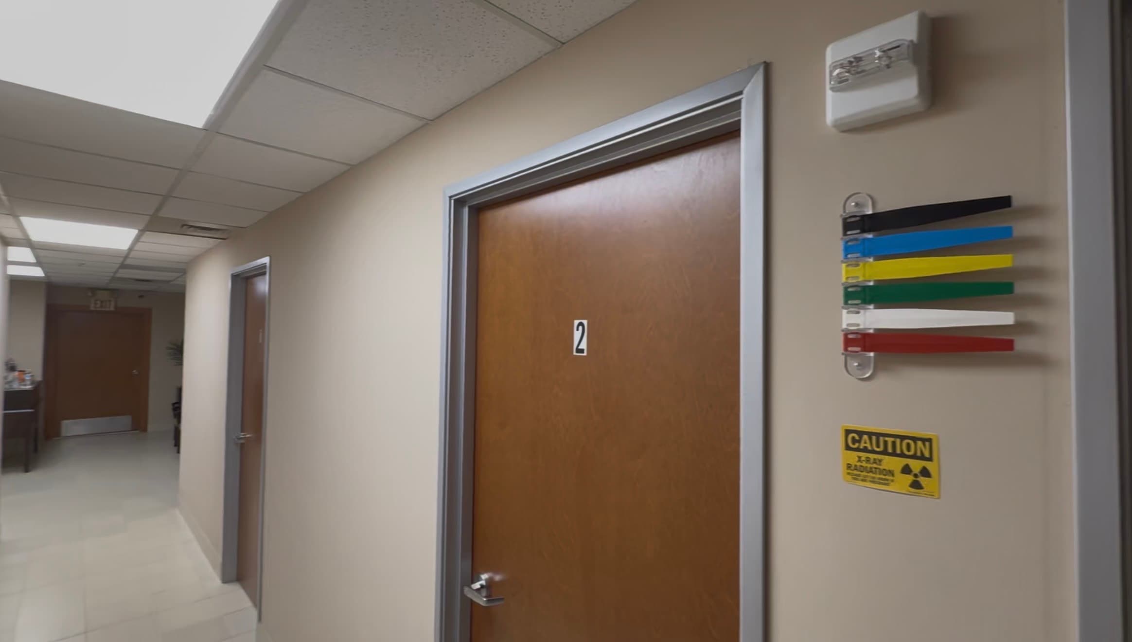Treatment room hallway
